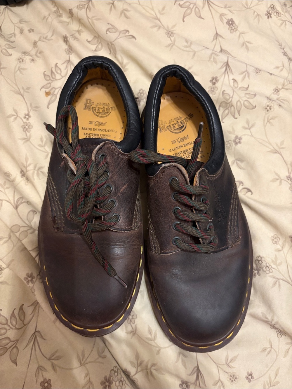 Dr. Martens Dark Brown Leather Low Lace-Up Oxfords